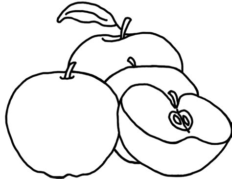 Karena kandungan nutrisi yang bervariasi saat ini banyak jenis buah apel dalam berbagai bentuk, warna, dan rasa dan menyediakan berbagai nutrisi yang dapat bermanfaat bagi banyak aspek. Gambar Sketsa Buah Apel - Rajiman