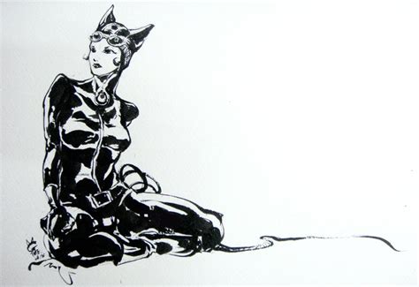 Black And White Catwoman By Agathexu On Deviantart