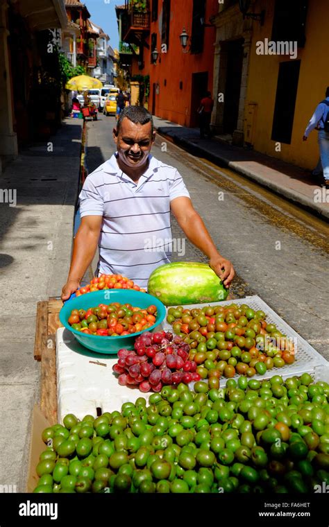 Watermelon Vendor Old Cartegena Colombia South America Walled City