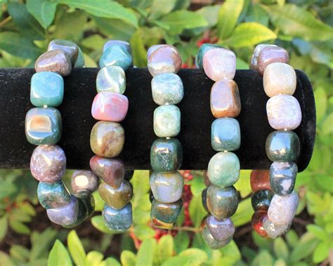 Fancy Jasper Tumbled Gemstone Bracelet 6 8 Mm Crystals Premium Grade