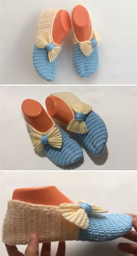 One Piece Knit Lace Slippers Free Knitting Patternvideo Knitting