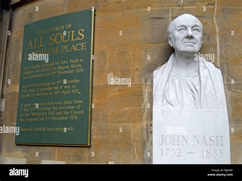 Bust Of British Architect John Nash Outside The Church Of All Souls