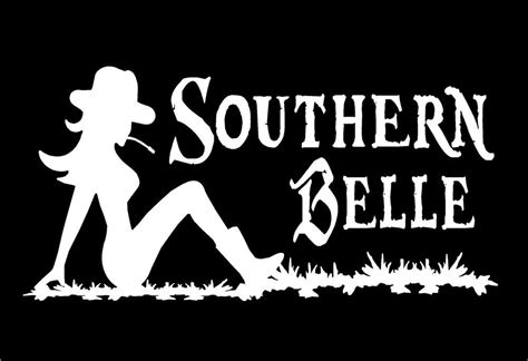 Southern Belle Decal Sexy Mudflap Girl Vinyl Car Truck Window Sticker