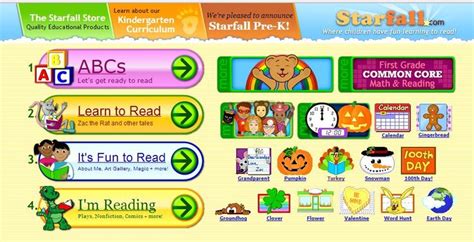 Starfalls Learn To Read With Phonics Educational Websites For Kids