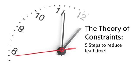 Theory Of Constraints 5 Steps To Reduce Lead Time Shruti Bhat Phd Mba Operational