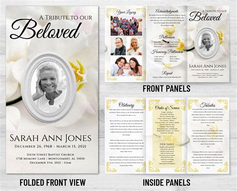 Trifold Funeral Program - 2087 - DisciplePress - Memorial & Funeral