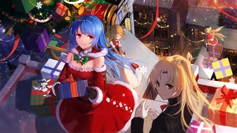 Download 1920x1080 Wallpaper Anime Girls Azur Lane Christmas Party