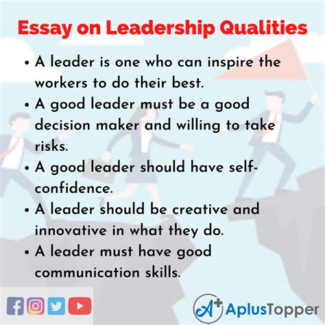 Essay On Leadership Qualities Leadership Qualities Essay For Students