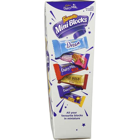 cadbury favourites mini blocks 320g t box woolworths