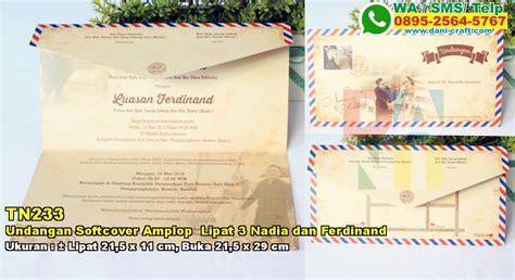 Undangan Softcover Amplop Lipat 3 Nadia Dan Ferdinand Souvenir Pernikahan