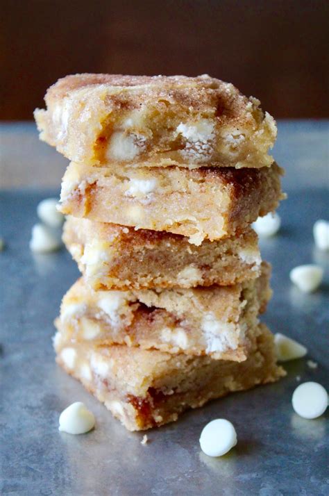 White Chocolate Snickerdoodle Bars