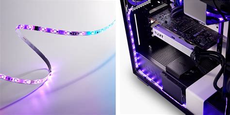 New Nzxt Hue 2 Rgb Led Strips Includes 2x 300mm 10 Led Strips Lighting