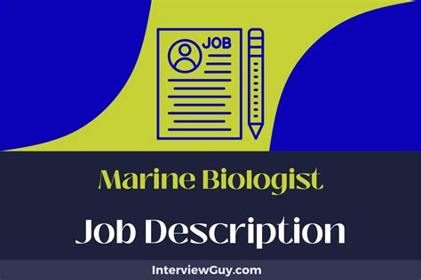 Marine Biologist Job Description Updated For 2024
