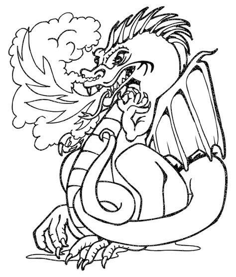 Dragon coloring pages and sheets. Dragon Coloring Page: fire breathing dragon | Malvorlagen ...