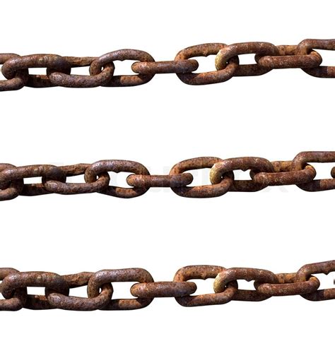 Old Rusty Chain On A White Background Stock Photo Colourbox
