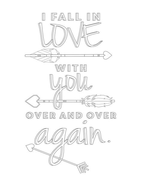 Valentines Day Coloring Page Downloadable Love Coloring Pages Quote
