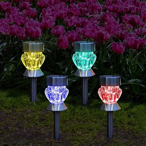 Creative design solar lights outdoor colored solar spotlight outdoor, wall lights solar christmas lights with auto on/off for garden, christmas, holiday decoration(2 pack) 4.0 out of 5 stars 942. Galleon - Solar Outdoor Lights - 4 Color Changing LED ...