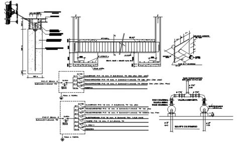Drawing Details Of Column Beam Rcc Structure 2d View Autocad File Cadbull