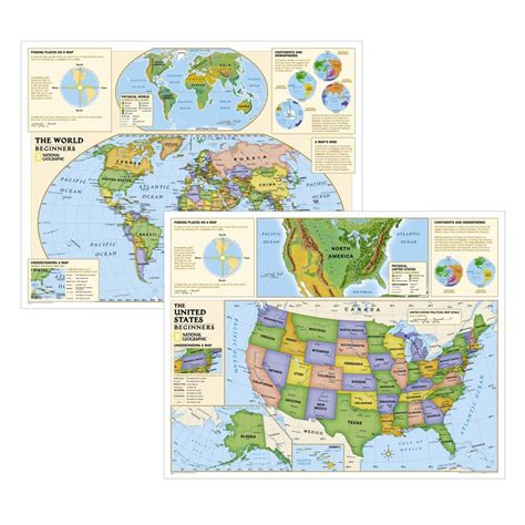 Beginners World And Us Education Maps Grades K 3 Maps For Kids