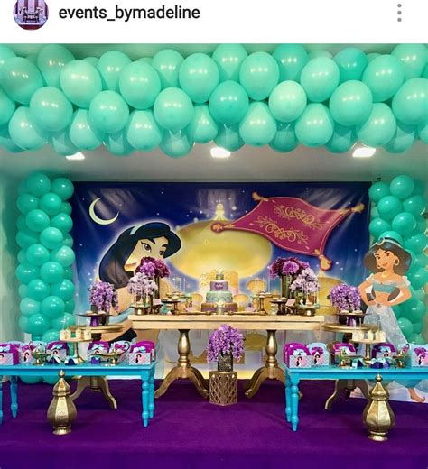 disney s princess jasmine birthday party dessert table and decor princess jasmine party jasmine