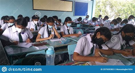 Students Engaged In A Learning Activity In School In Sri Lanka