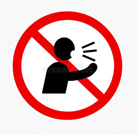 Do Not Talk Loud In This Area No Scream Courtesy Sign Stock