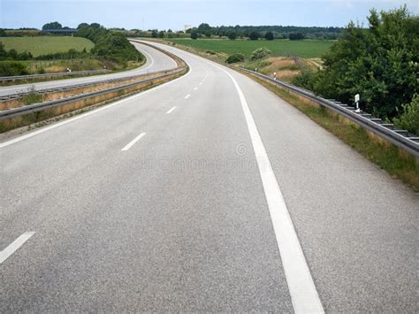 Curved Empty Road Highway Freeway Stock Image Image Of Velocity