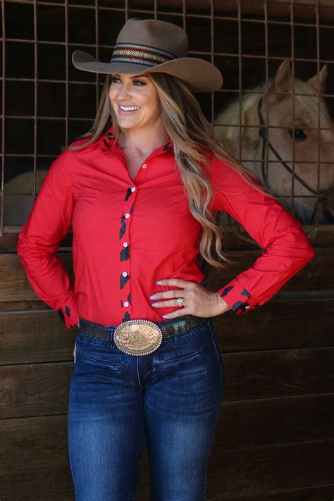 Red Leopard Rodeo Shirt Rodeo Shirts Western Outfits Women