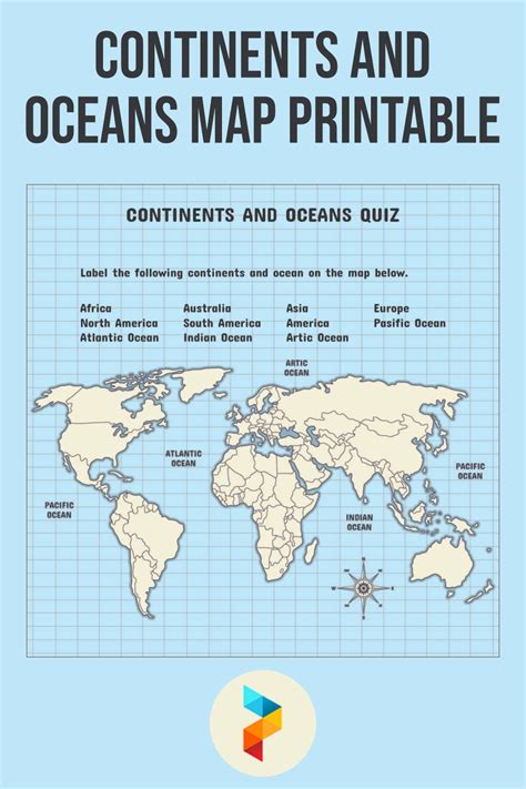 10 Best Continents And Oceans Map Printable