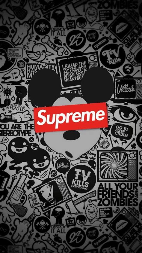 Mickey Supreme Wallpapers Wallpaper Cave