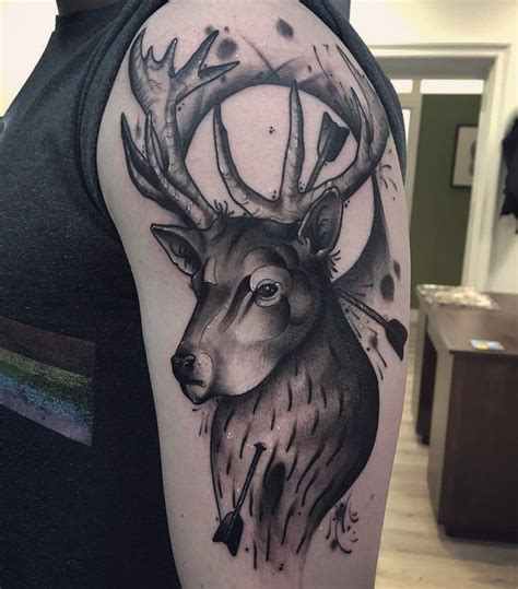 My First A Stags Head Done By Matt At House Of Wolves Hull Tattoos