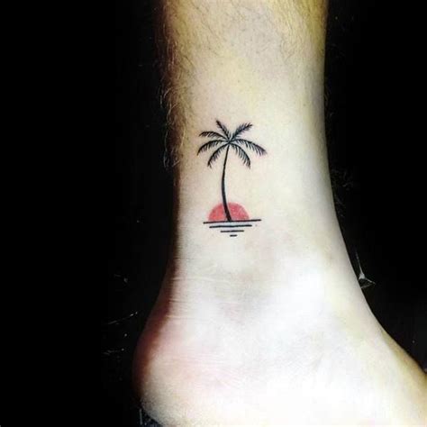 Ankle Tattoo Men Palm Tree Tattoo Ankle Tree Tattoo Men Ankle Tattoo