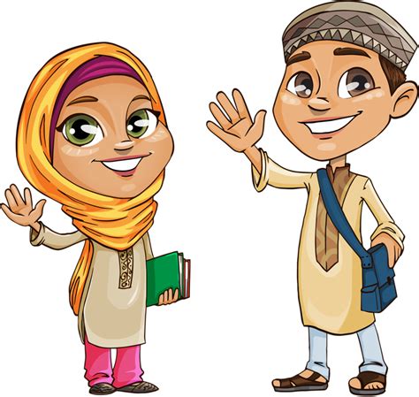 Anak Kartun Muslim Png Clipart Cartoon Child Moslem K