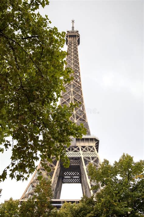 The Eiffel Tower Seen Through The Trees Stock Image Image Of Paris