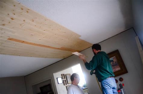 If you are looking to ditch your dated ceiling, however, there are several options for covering the popcorn texture with a new material that adds. Covering Popcorn Ceilings With Planks - The Elliott Homestead