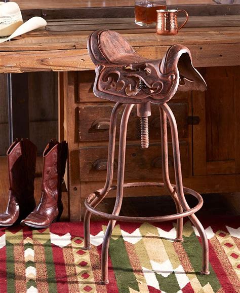 Adjustable Cast Iron Saddle Stool Saddle Stools Western Bar Stools