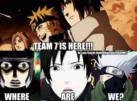 Team 7 Sakura Naruto Sasuke Yamato Sai Kakashi Funny Naruto Memes