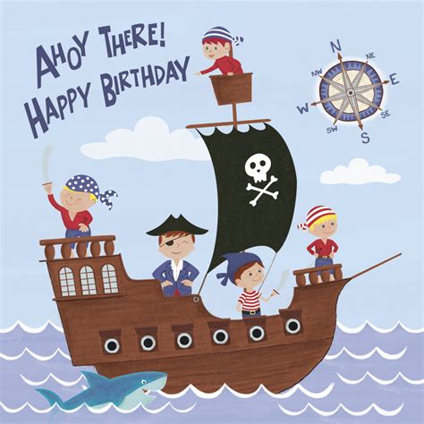 Pirate Fun Birthday Card Rex London