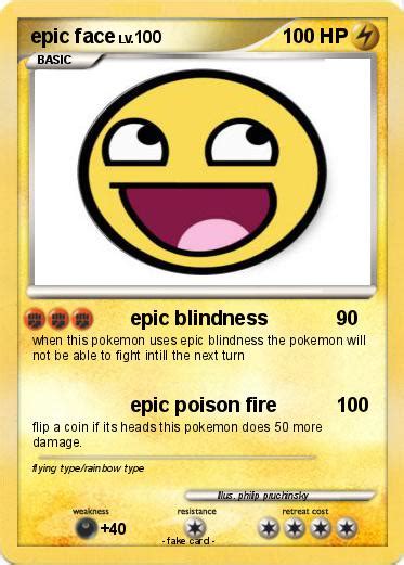 Pokémon Epic Face 1167 1167 Epic Blindness My Pokemon Card