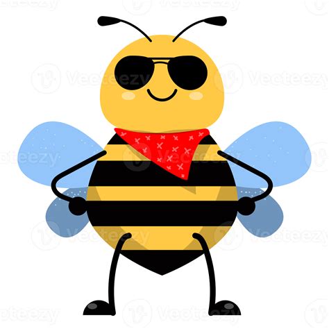 Yellow And Black Cute Cartoon Bee Holding Heart 9336399 Png