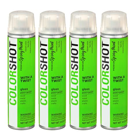 Colorshot Gloss Spray Paint With A Twist Lime 10 Oz 4 Pack Michaels