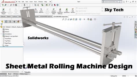Sheet Metal Rolling Machine Design Solidworks Skytech Youtube