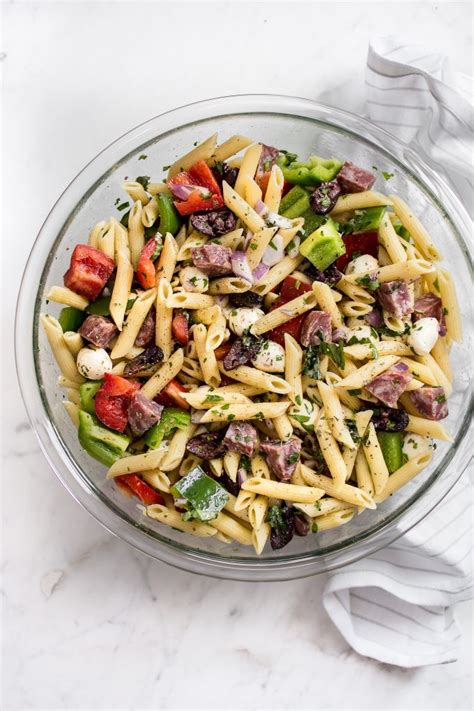 This fresh, easy pasta salad recipe comes together in under 30 minutes! Easy Italian Pasta Salad Recipe • Salt & Lavender