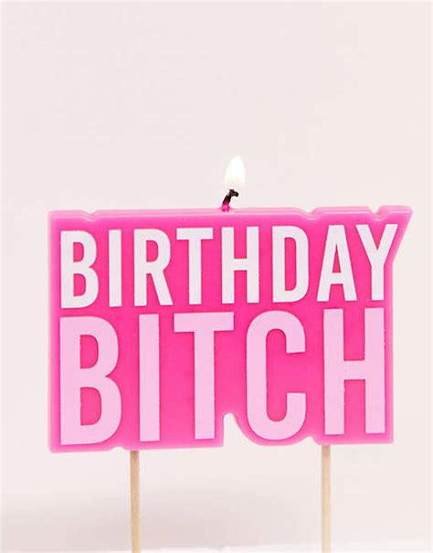 Ginger Ray Pink Birthday Bitch Cake Candle Asos