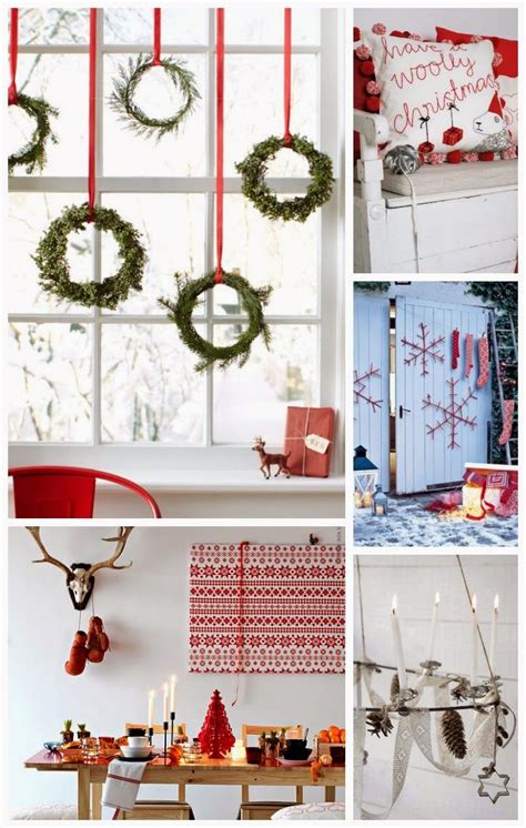 Scandinavian Christmas Love The Wreaths Hanging In The Windows And The