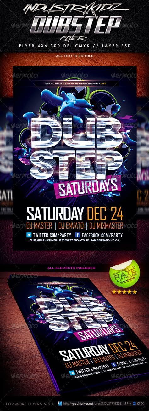 Dubstep Flyer Template By Industrykidz Graphicriver