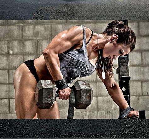 Cloudshang Girl Power Poster Bodybuilder Woman Female Hard Work Muscles