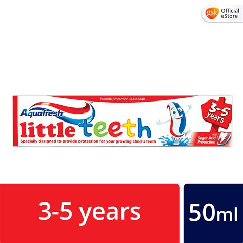 Buy Aquafresh Little Teeth Toothpaste For Children 3 5 Years Old 50ml