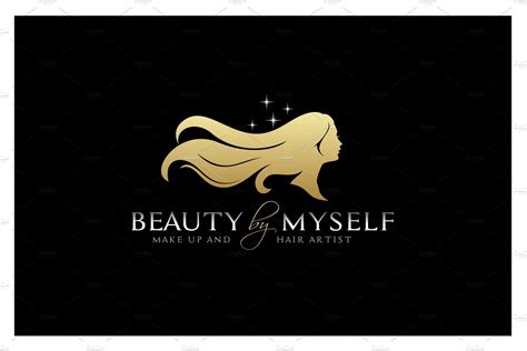 Luxury Beauty Long Hair Woman Logo ~ Logo Templates ~ Creative Market