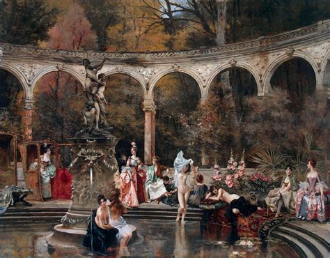 François Flameng Bathing of Court Ladies in the 18th Century 1888FXD